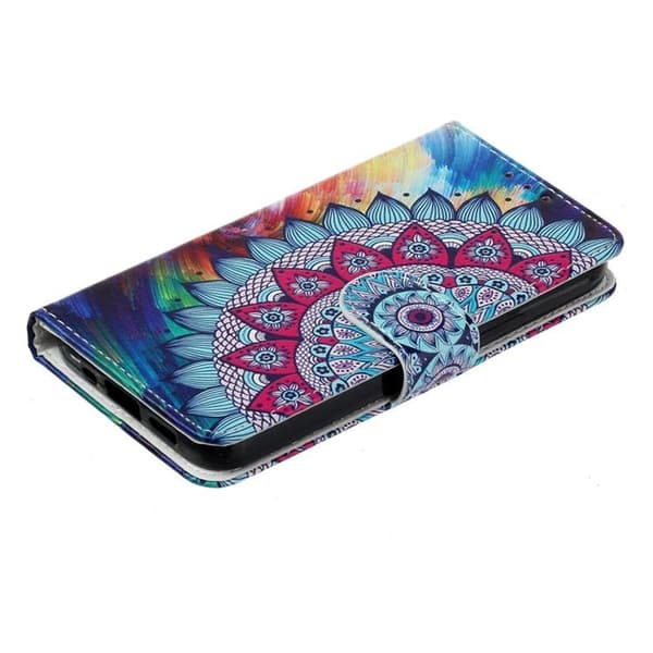 iPhone 14 Plus Plånboksfodral Folio Flip - Mandala Flower Flerfärgad