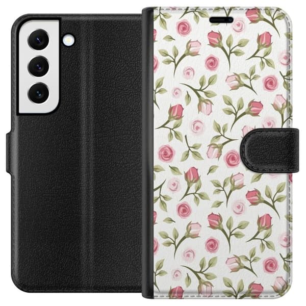 Plånboksfodral till Samsung Galaxy S22+ 5G med Blommigt