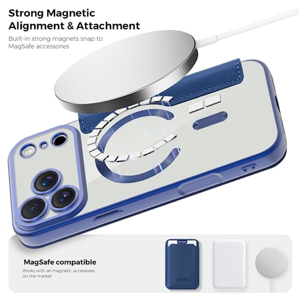 iPhone 17 Pro Plånboksfodral MagSafe RFID Blå