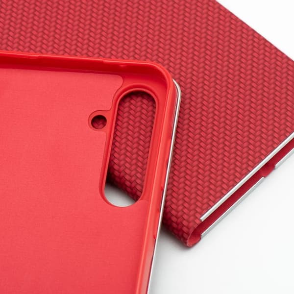 Xiaomi Redmi Note 14 4G Plånboksfodral Luna Carbon - Röd Röd