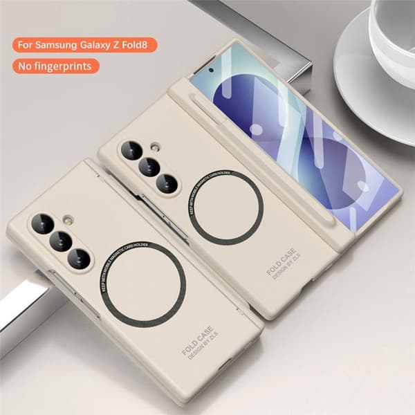 Mobilskal För Galaxy Z Fold 8 MagSafe med Stylus - Beige Beige