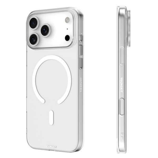 YOUNGKIT Mobilskal till iPhone 17 Pro Max MagSafe PC - Transparent Grå