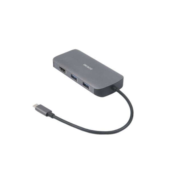 Deltaco USB Hub USB-A 4-porte - Sort