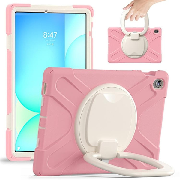 Mobilskal till Galaxy Tab S10 FE Plus Kickstand Handle Grip - Rosa Rosa