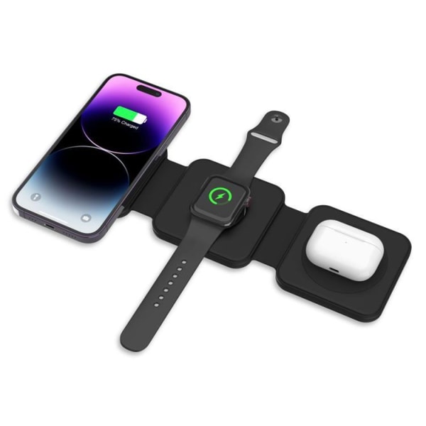 Tech-Protect 3-i-1 Magsafe Trådlös laddare iPhone/Apple Watch/Ai