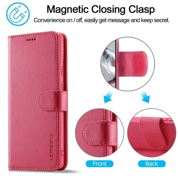 LC.IMEEKE Xiaomi 12T 5G Plånboksfodral Konstläder - Rosa