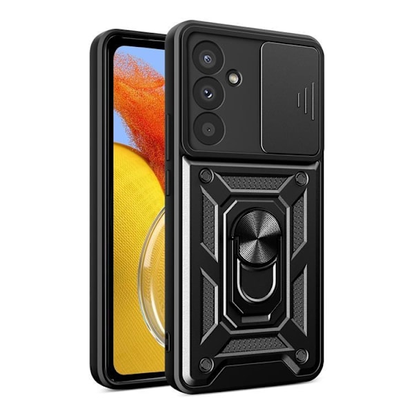 Galaxy M14 Mobilskal Hybrid Armor Camshield - Svart Svart