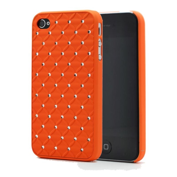 Diamond Bagcover til Apple iPhone 4S / 4 (Orange) + Skærmbeskytter