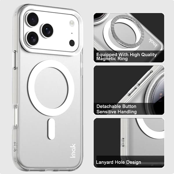 IMAK Mobilskal till iPhone 17 Pro MagSafe Anti Drop - Vit Vit