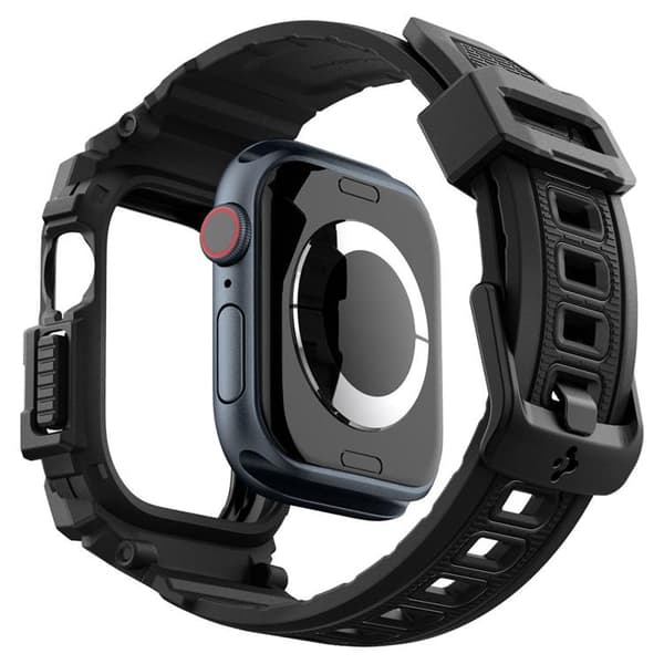 Spigen Apple Watch 10 (46mm) Armbånd Rugged Armor Pro - Mat Sort Svart