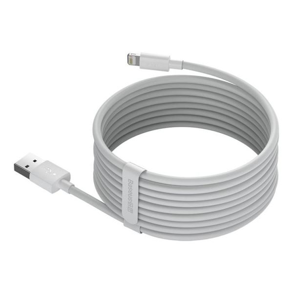 Baseus 2x USB-A till Lightning kabel 1.5m - Vit