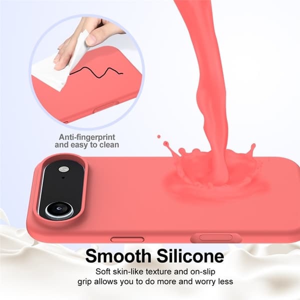 Mobilskal till iPhone Air MagSafe Silikon Anti-Drop - Knallrosa Rosa