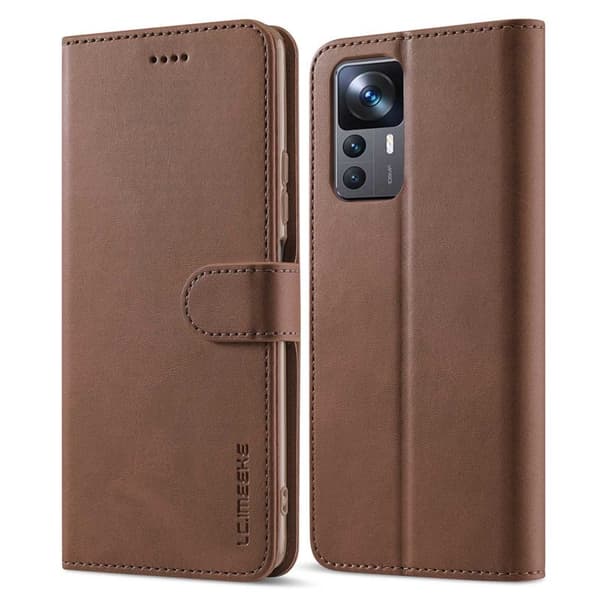 LC.IMEEKE Xiaomi 12T 5G Plånboksfodral Konstläder - Brun