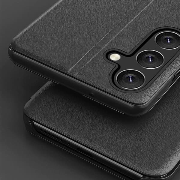 Galaxy S25 Plus Etui Eco Læder View med Flap - Blå Blå