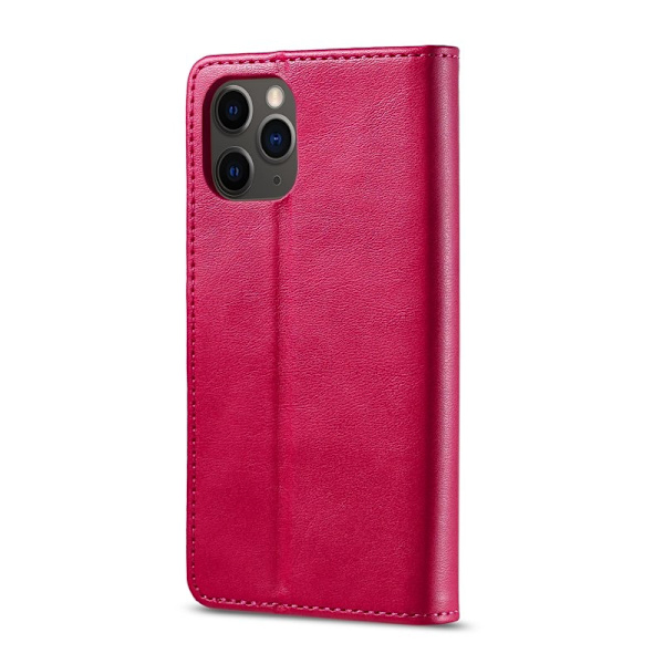 LC.IMEEKE iPhone 12 Pro Max Plånboksfodral i Konstläder - Röd