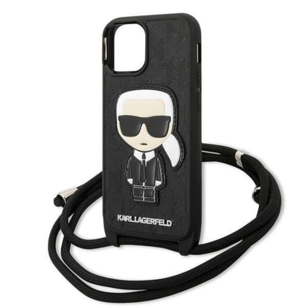 Karl Lagerfeld iPhone 13 mini -kotelo Monogram Patch and Cord Iconi