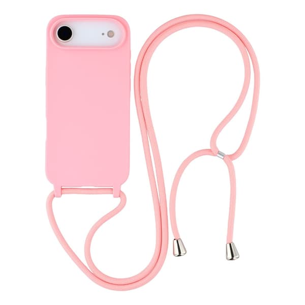 Mobilskal till iPhone Air TPU Shockproof med Lanyard - Rosa Rosa