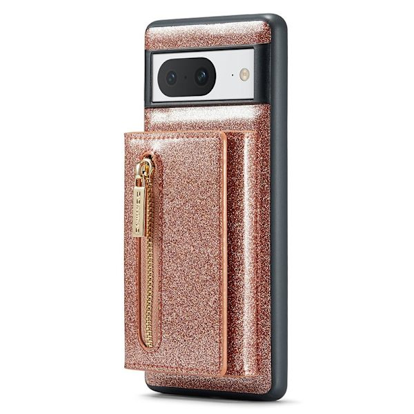 DG.MING M3 Series Konstläder Plånboksfodral för Google Pixel 8 Roséguld