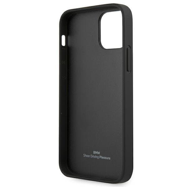 BMW Läder Curve Perforate Skal iPhone 12 Pro Max - Musta Black