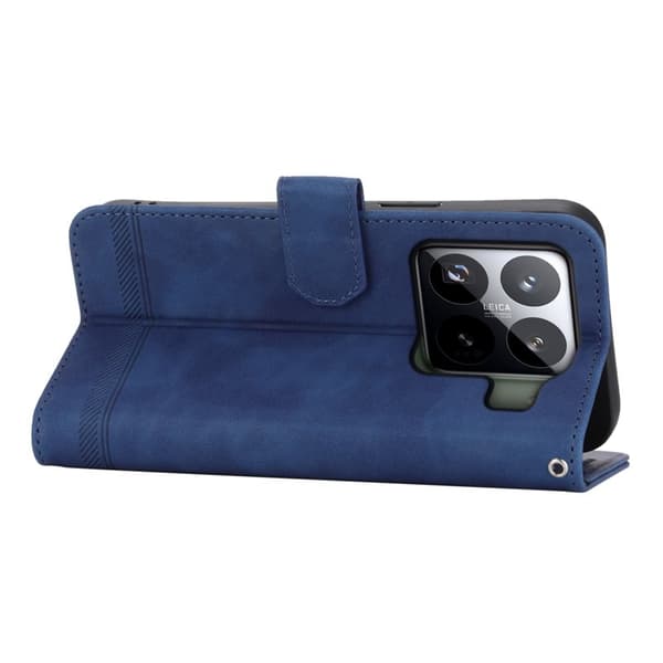 DIERFENG DF-03 för Xiaomi 15 Pro Plånboksfodral Konstläder - Blå