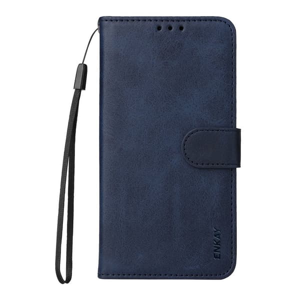 ENKAY Samsung Galaxy S26 Edge Plånboksfodral Konstläder - Blå
