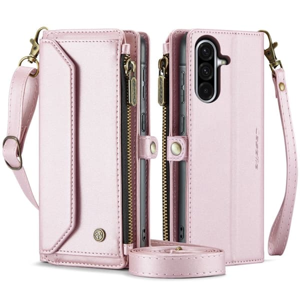 CASEME Plånboksfodral Konstläder för Samsung Galaxy A56 5G - Rosa
