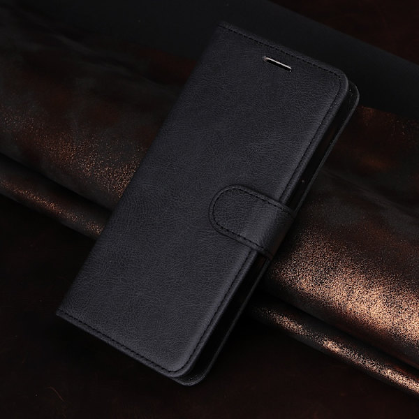 OnePlus 15 5G Plånboksfodral Solid Färg Konstläder Svart