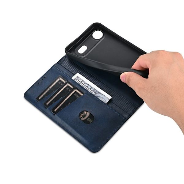 AZNS iPhone Air Plånboksfodral Konstläder - Blå