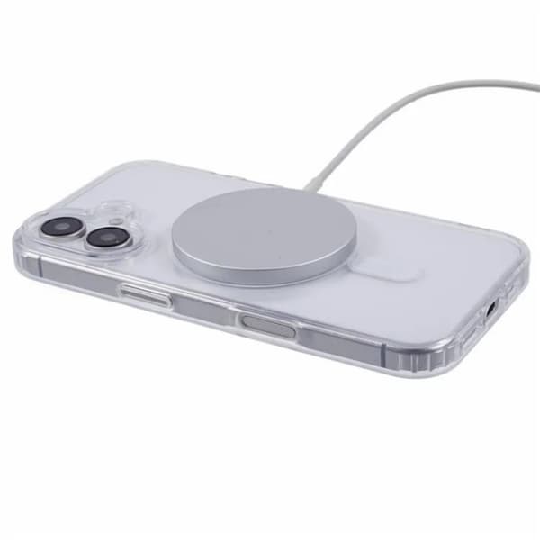 WANLONFENG Mobilskal till iPhone 16 MagSafe + [2-Pack] Härdat glas Transparent