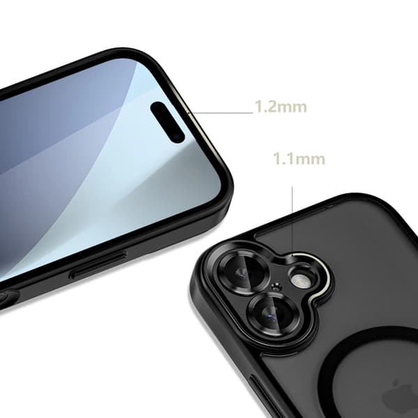 Tech-Protect iPhone 17 Magsafe telefontaske med kameraomslag - sort Svart