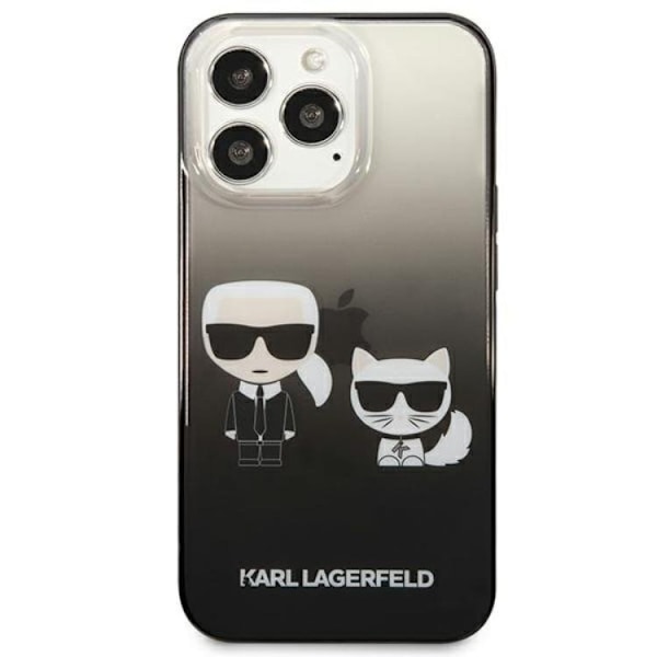 Karl Lagerfeld iPhone 13 Pro Skal Gradient Ikonik Karl & Choupette - Svart Svart