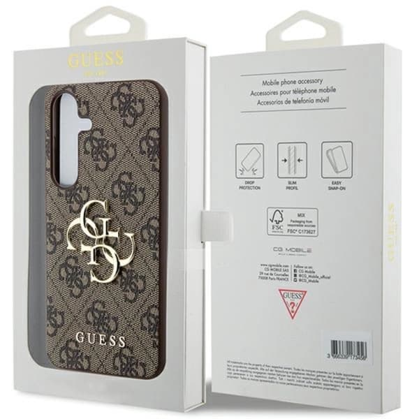 Guess Galaxy A55 5G Mobilskal Big Metall Logo - Brun Brun