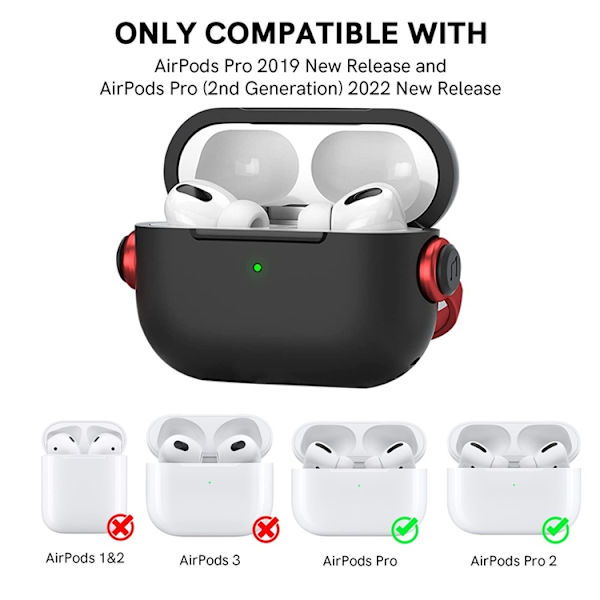 AHASTYLE AirPods Pro/Pro 2 Mobilskal Bluetooth WG109 Grön