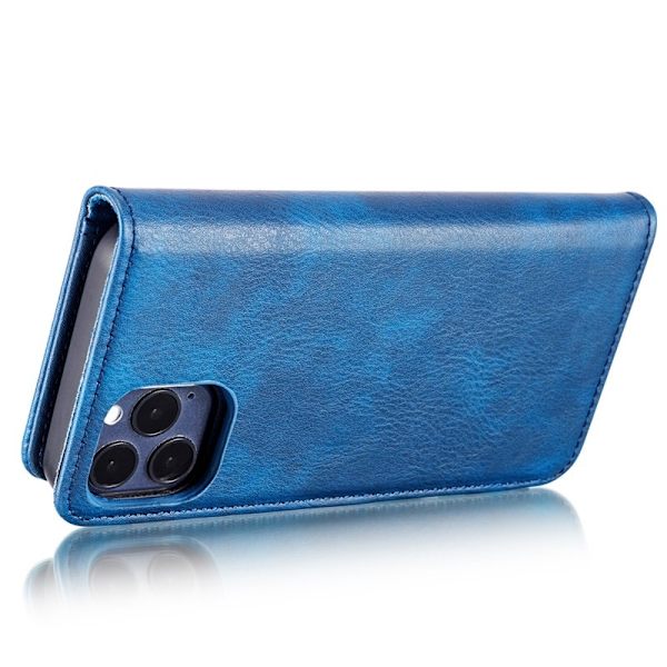 DG.MING iPhone 13 Pro Max Plånboksfodral 2-i-1 Äkta läder Blå