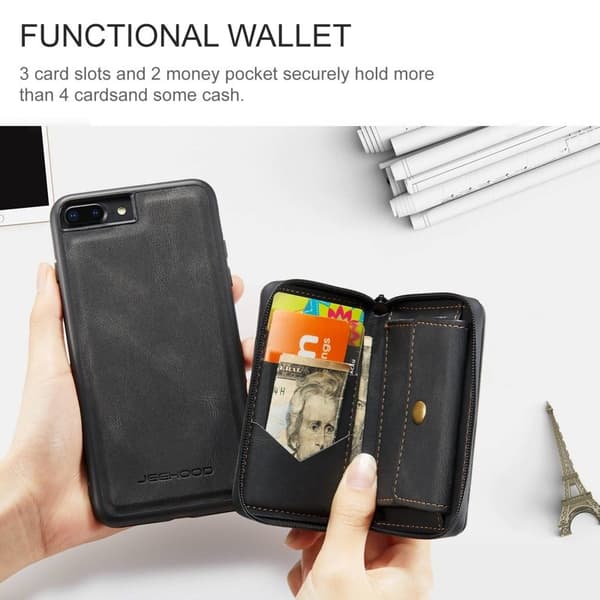 JEEHOOD Mobilskal till iPhone 7 Plus/8 Plus 2-i-1 Svart