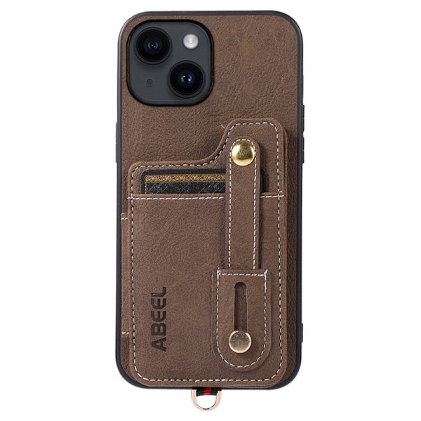 ABEEL Style 01 Mobilskal till iPhone 14 Plus Litchi Textur Khaki