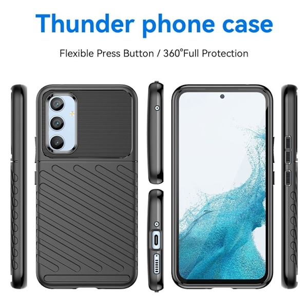 Galaxy A54 5G Mobilskal Thunder Twill - Svart Svart