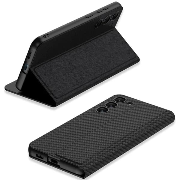 GKK Galaxy S23 Plus Mobilcover Magnetisk PU-Læder - Sort Black