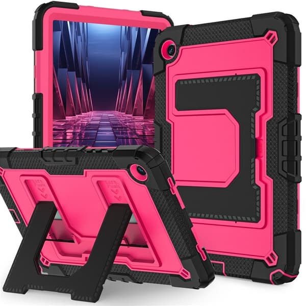 Galaxy Tab A9 Plus Skal Kickstand Med Rem Anti Drop Rosa