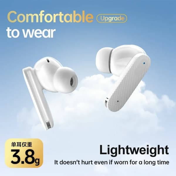 FINEBLUE Stereo TWS Trådlösa Bluetooth Hörlurar In-Ear Dual Mic ANC - Vit