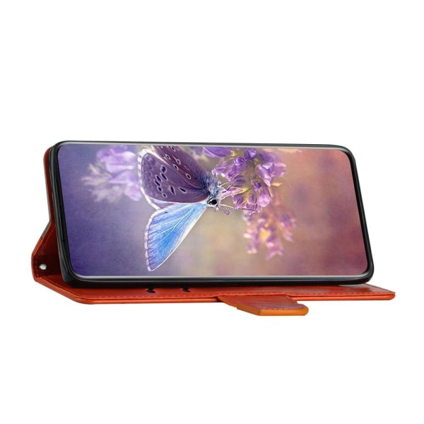 Butterflies iPhone 13 Pro Max -lompakkokotelo - oranssi