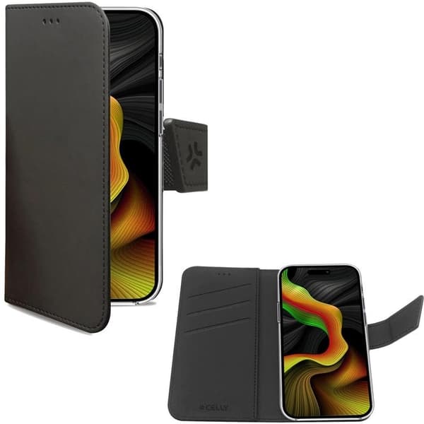 Celly iPhone 16 Pro Max Pung Etui Wally - Sort Black