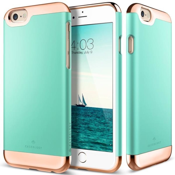 Caseology Savoy etui til Apple iPhone 6 / 6S (Mint - Rose Gold