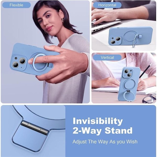 iPhone 14 Plus Mobilskal Magsafe Liquid Silikon - Ljusblå