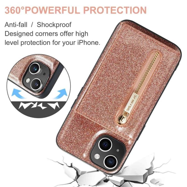 DG.MING M3 Series Mobilskal till iPhone 14 Plus 2-i-1 Roséguld
