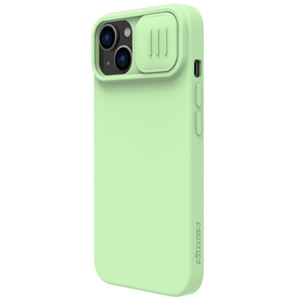 Nillkin iPhone 15 Mobilskal CamShield Silky Silikon - Ljusgrön