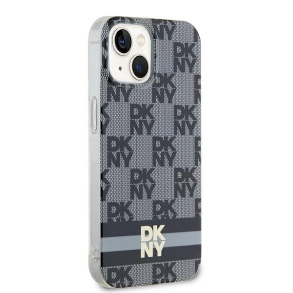 DKNY iPhone 15/14/13 Mobilskal Magsafe IML Checkered Mono Pattern Svart