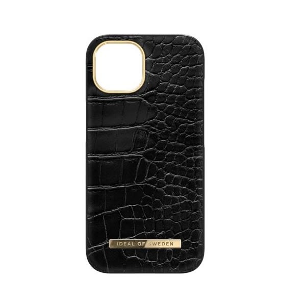 iDeal of Sweden iPhone 15 Plus Mobilskal Atelier - Neo Noir Croco