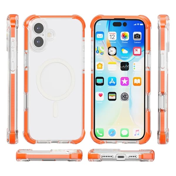Mobilskal till iPhone 17 MagSafe Förstärkta Hörn Acrylic - Orange Orange