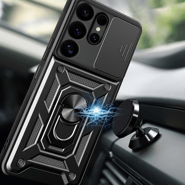 Mobilskal till Galaxy S25 Ultra Hybrid Armor Camshield - Blå Blå